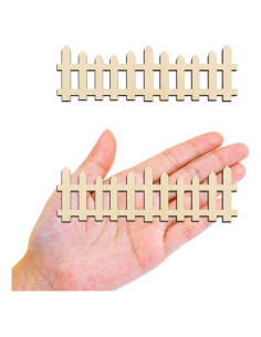12 Piezas Cercas de Jardín de Hadas de Madera Zhuper 15x4.7cm