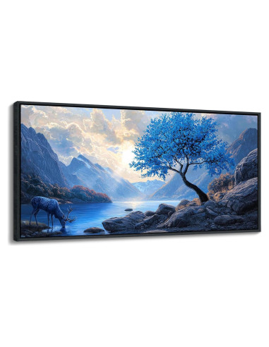 Arte de Pared Enmarcado HKDGOKA Paisaje Montaña 101.6x50.8 cm