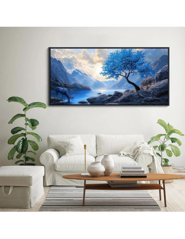 Arte de Pared Enmarcado HKDGOKA Paisaje Montaña 101.6x50.8 cm