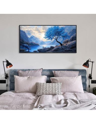 Arte de Pared Enmarcado HKDGOKA Paisaje Montaña 101.6x50.8 cm