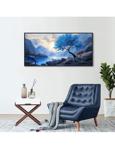 Arte de Pared Enmarcado HKDGOKA Paisaje Montaña 101.6x50.8 cm