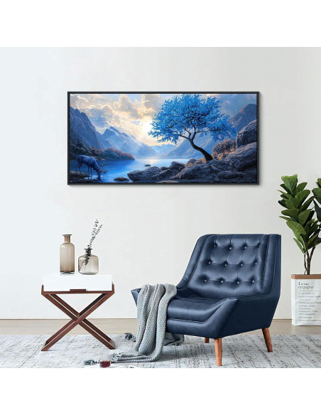 Arte de Pared Enmarcado HKDGOKA Paisaje Montaña 101.6x50.8 cm