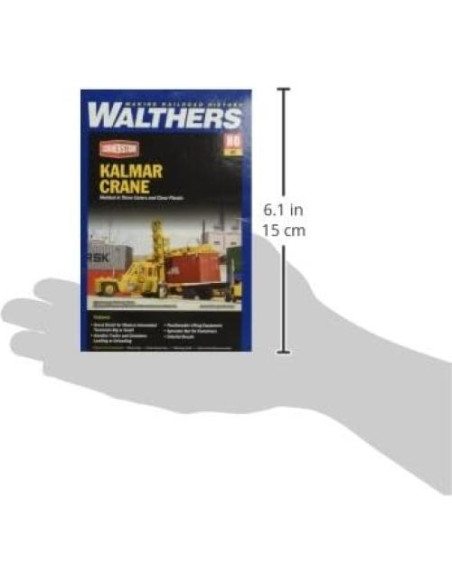Kit de grúa intermodal Kalmar HO Walthers 15.88x10.16cm