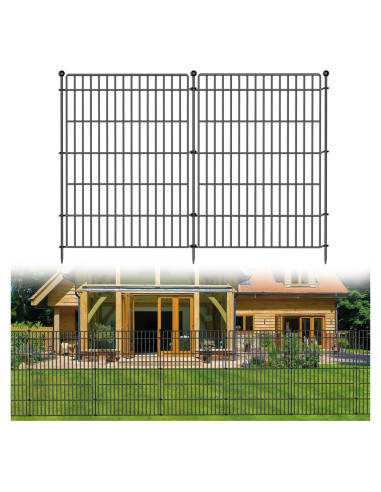 Cerca Decorativa de Metal CLEASO 10 Paneles 7.3m x 1.1m