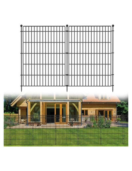 Cerca Decorativa de Metal CLEASO 10 Paneles 7.3m x 1.1m