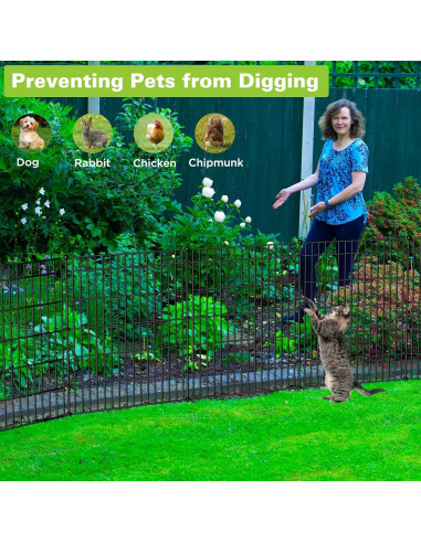 Cerca Decorativa de Metal CLEASO 10 Paneles 7.3m x 1.1m