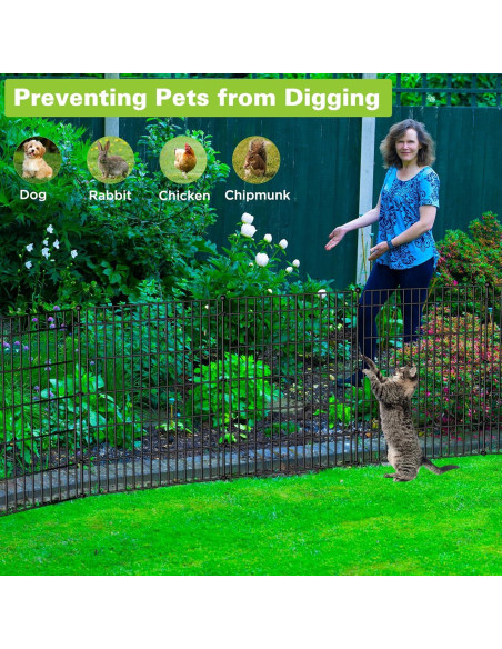 Cerca Decorativa de Metal CLEASO 10 Paneles 7.3m x 1.1m