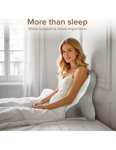 Almohada Cervical Ergonómica FULOG de Espuma de Memoria Gris