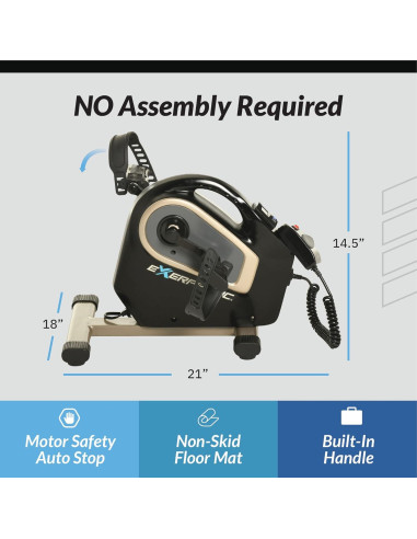 Bicicleta de Ejercicio Motorizada Exerpeutic 2000M - Pedales Eléctricos