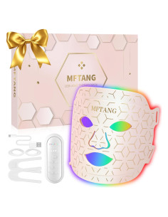 Máscara Facial de Terapia de Luz Roja MFTANG - 7 Colores, Silicona