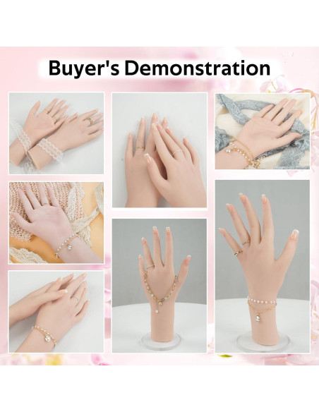 Maniquí de Mano Femenina de Silicona Realista CUAIBB - Mano Derecha Blanca