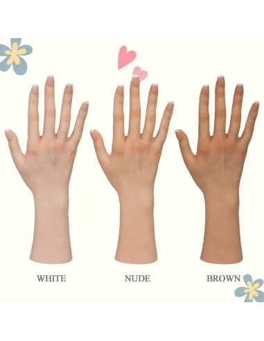 Maniquí de Mano Femenina de Silicona Realista CUAIBB - Mano Derecha Blanca