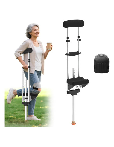 Muleta para Rodilla Soporte Ergonómico Support Way - Aluminio Ligero