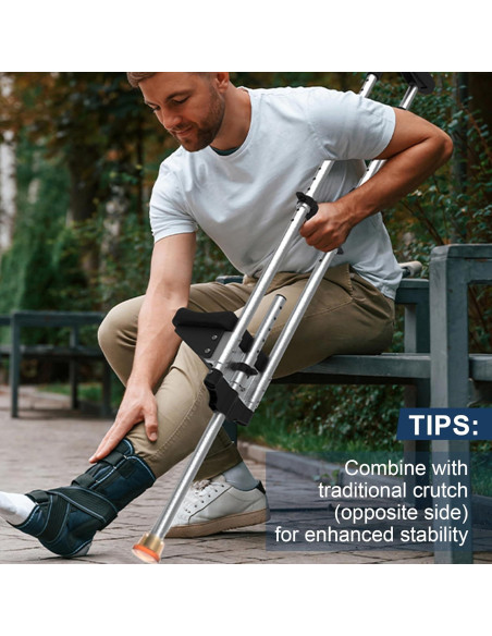 Muleta para Rodilla Soporte Ergonómico Support Way - Aluminio Ligero