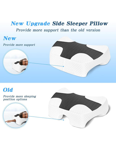 Almohada Ergonómica EliteGuard con Agujero para Brazo - Gris