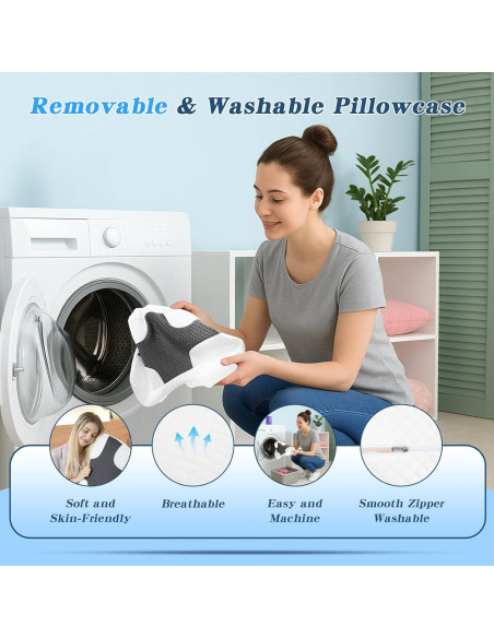 Almohada Ergonómica EliteGuard con Agujero para Brazo - Gris