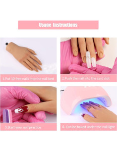 Mano de Práctica para Uñas Acrílicas KnowU - Silicona Suave 2