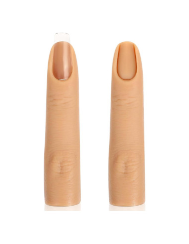 Dedos de Práctica de Silicona Giantree para Uñas Acrílicas - 2 Pcs