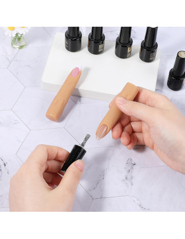 Dedos de Práctica de Silicona Giantree para Uñas Acrílicas - 2 Pcs