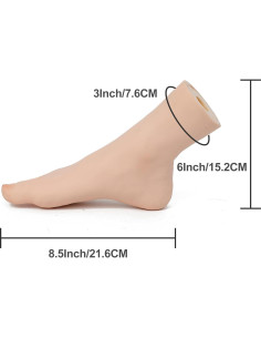 Pie de Práctica para Uñas DXdixiu - Silicona Realista 20.8x16cm 2