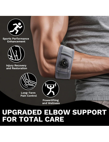 Faja para Codo Ajustable GANGSHENG para Tendinitis - Tamaño Regular (M/L)