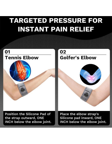 Faja para Codo Ajustable GANGSHENG para Tendinitis - Tamaño Regular (M/L)