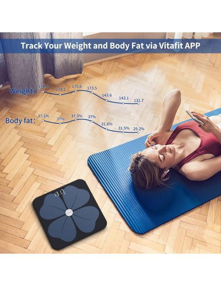 Balanza de Grasa Corporal Inteligente Vitafit ITO 30x30cm