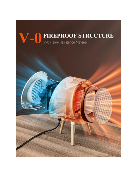 Calentador Eléctrico Gaiatop K-116 1000W Cerámico PTC Blanco