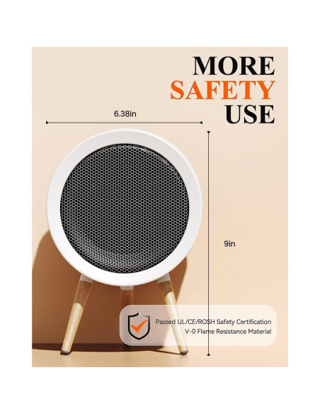 Calentador Eléctrico Gaiatop K-116 1000W Cerámico PTC Blanco