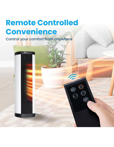 Calefactor Eléctrico Senville 1500W Cerámico con Control Remoto