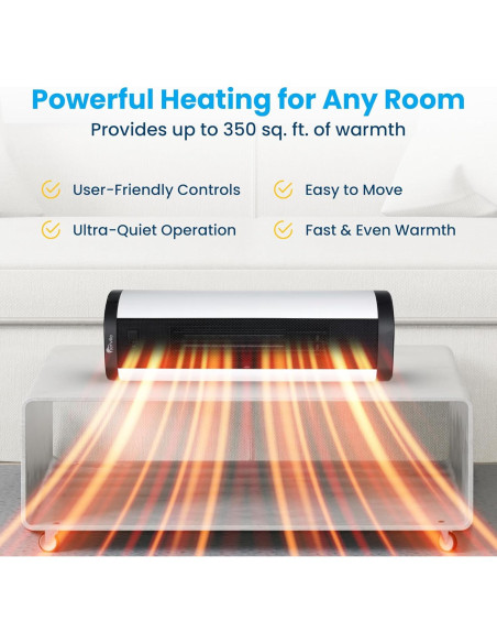 Calefactor Eléctrico Senville 1500W Cerámico con Control Remoto