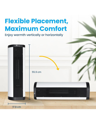 Calefactor Eléctrico Senville 1500W Cerámico con Control Remoto