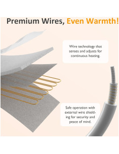 Colchón Térmico Individual SUNVIVI ZRN013WT-11-SV 10 Niveles Calor 2