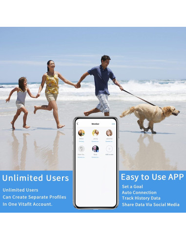 Balanza de Grasa Corporal Inteligente Vitafit ITO 30x30cm