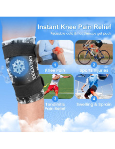 Funda de Hielo para Rodilla ONLYCARE - Compresa Fría y Caliente M 2