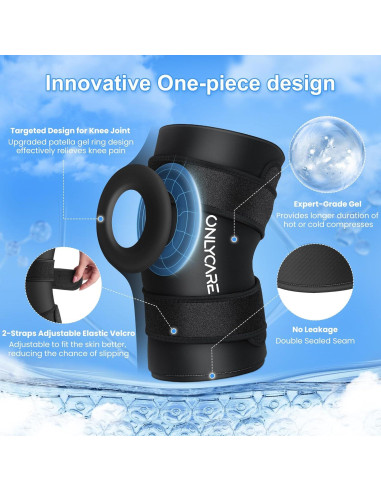 Funda de Hielo para Rodilla ONLYCARE - Compresa Fría y Caliente M