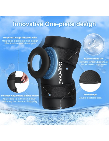 Funda de Hielo para Rodilla ONLYCARE - Compresa Fría y Caliente M