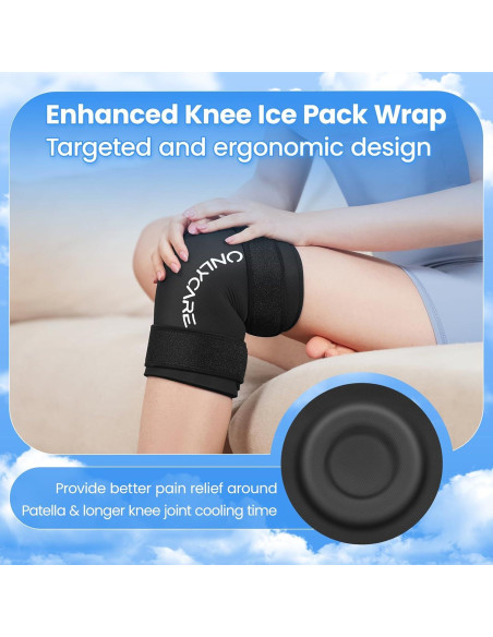 Funda de Hielo para Rodilla ONLYCARE - Compresa Fría y Caliente M