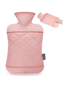 Botella de Agua Caliente 2L BYXAS con Funda Inodoro Rosa