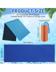 Paquete de 20 Toallas de Enfriamiento Peryiter 90x30cm Multicolor 2