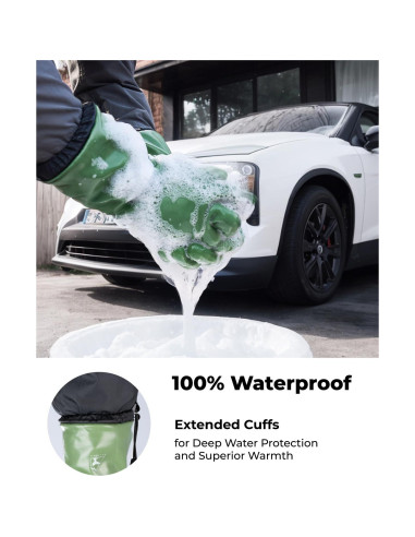 Guantes de Invierno Impermeables Toolant Verde Grande