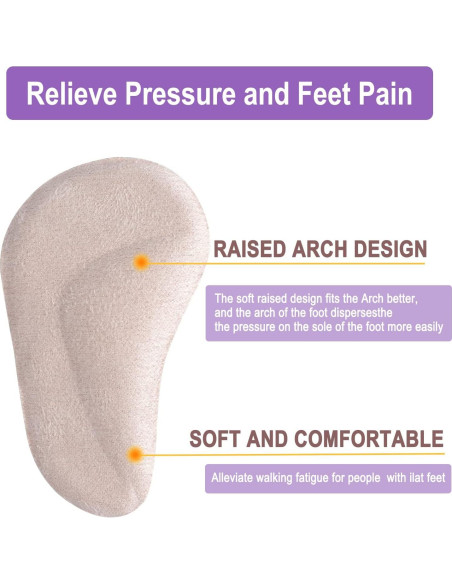 6 Pares Almohadillas de Soporte de Arco Gel Thearches