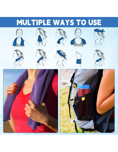 Paquete de 20 Toallas de Enfriamiento Peryiter 90x30cm Multicolor