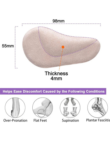 6 Pares Almohadillas de Soporte de Arco Gel Thearches
