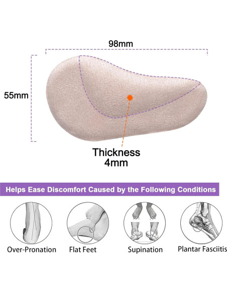 6 Pares Almohadillas de Soporte de Arco Gel Thearches