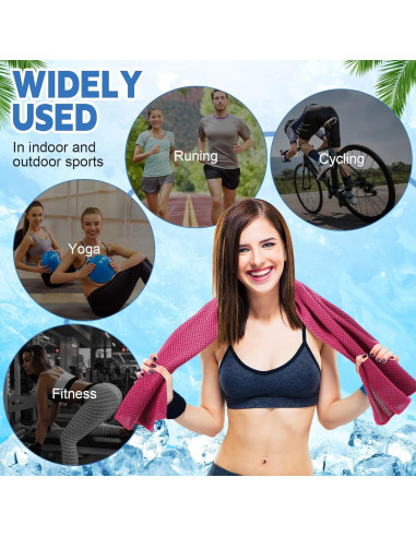 Paquete de 20 Toallas de Enfriamiento Peryiter 90x30cm Multicolor