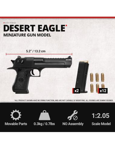 Kit Modelo Miniatura Desert Eagle Massimo Precision 13.21cm