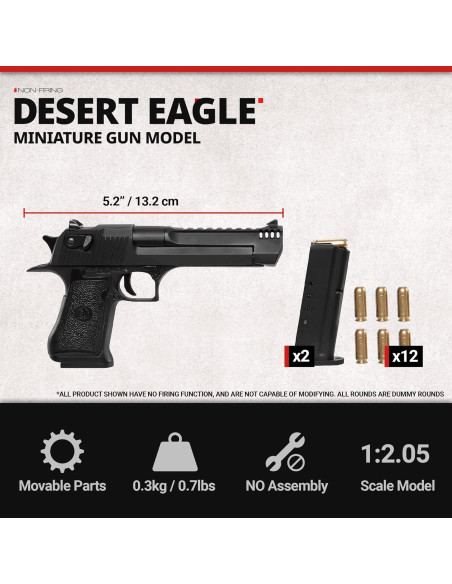 Kit Modelo Miniatura Desert Eagle Massimo Precision 13.21cm