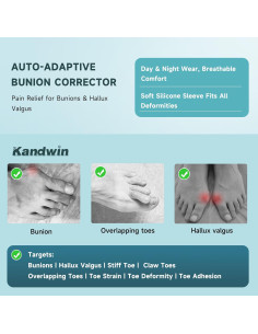 Corrector de Juanetes Kandwin BC-01-B para Alivio del Dolor 2