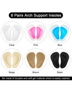 Plantillas de soporte para arco Dr. Foot - 6 pares de gel 2